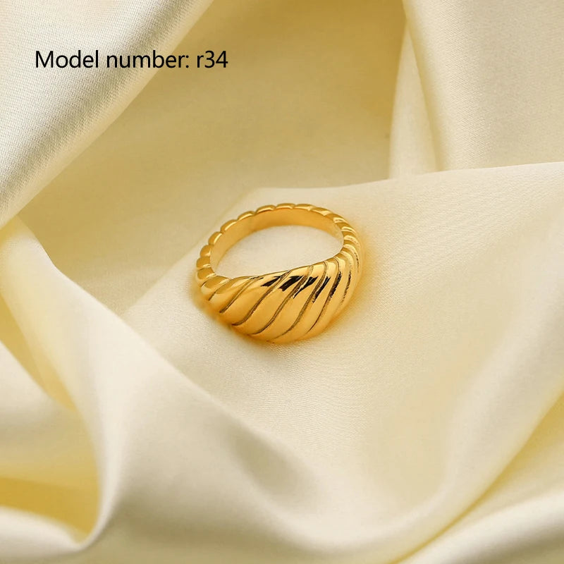 Serpent Gold Series – Textured Ring Variants