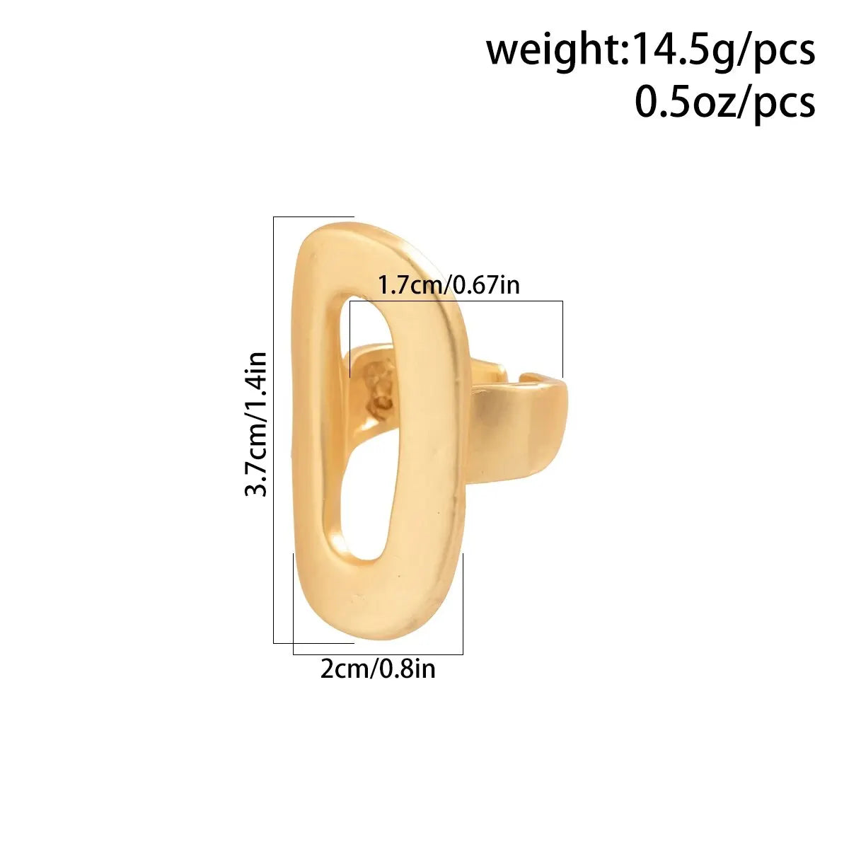 The Frame Ring – Sculptural Hollow Oval
