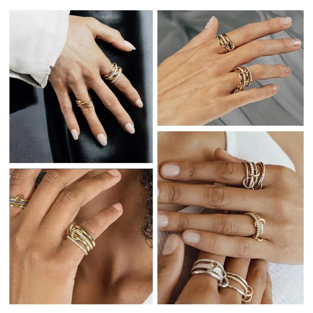 The Orbit Ring – Pavé Interlock