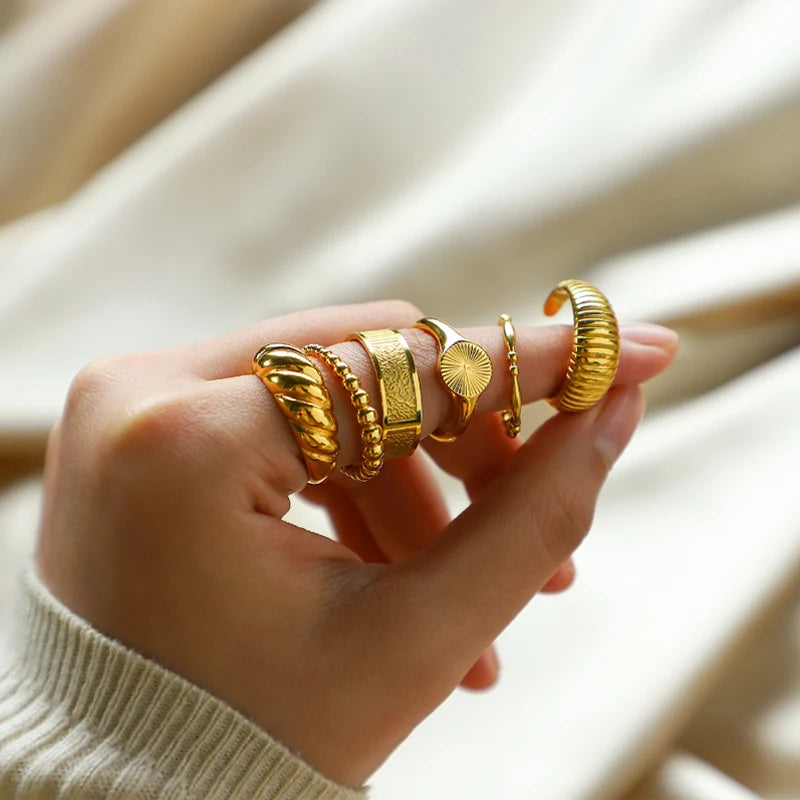 Serpent Gold Series – Textured Ring Variants