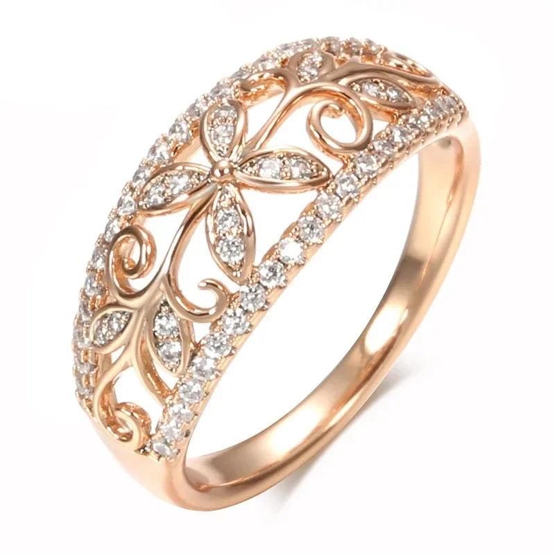 The Fleur Ring – Rose Gold Filigree Band