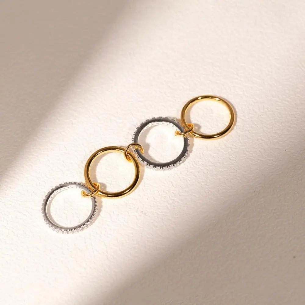 The Orbit Ring – Pavé Interlock