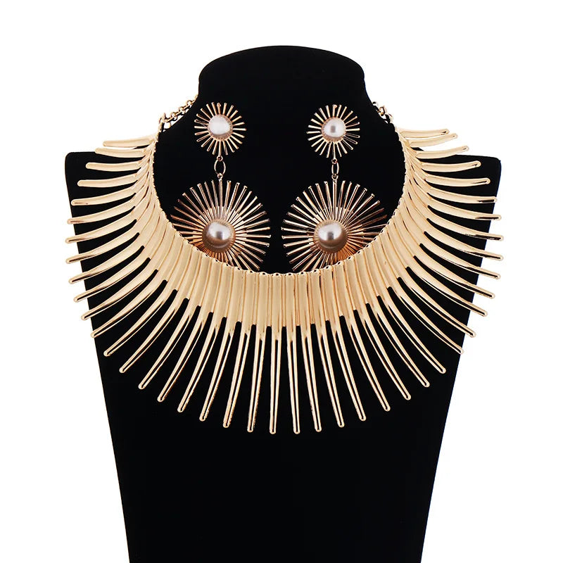 The Solstice Set – Statement Necklace & Earrings