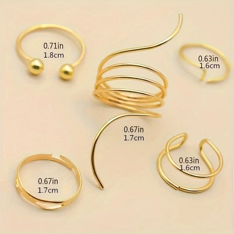 The Muse Stack – 5pc Artistic Ring Set