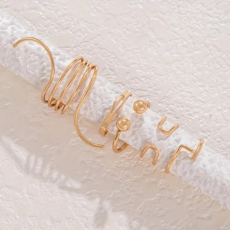 The Muse Stack – 5pc Artistic Ring Set