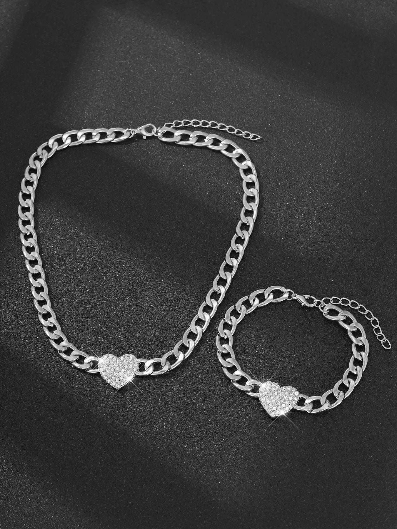 Celeste Heart Chain Set – 2pc