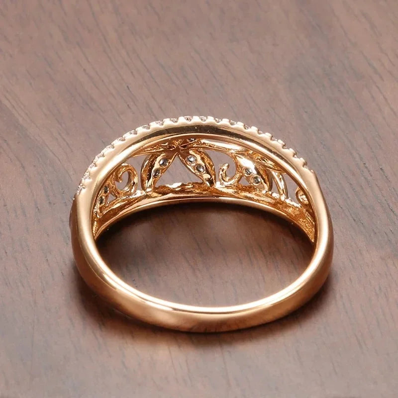 The Fleur Ring – Rose Gold Filigree Band
